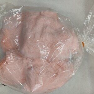 New Cat & Jack Girl's DALLAS Blush Pink Faux Fur Bootie Slippers SIZE M (7-8